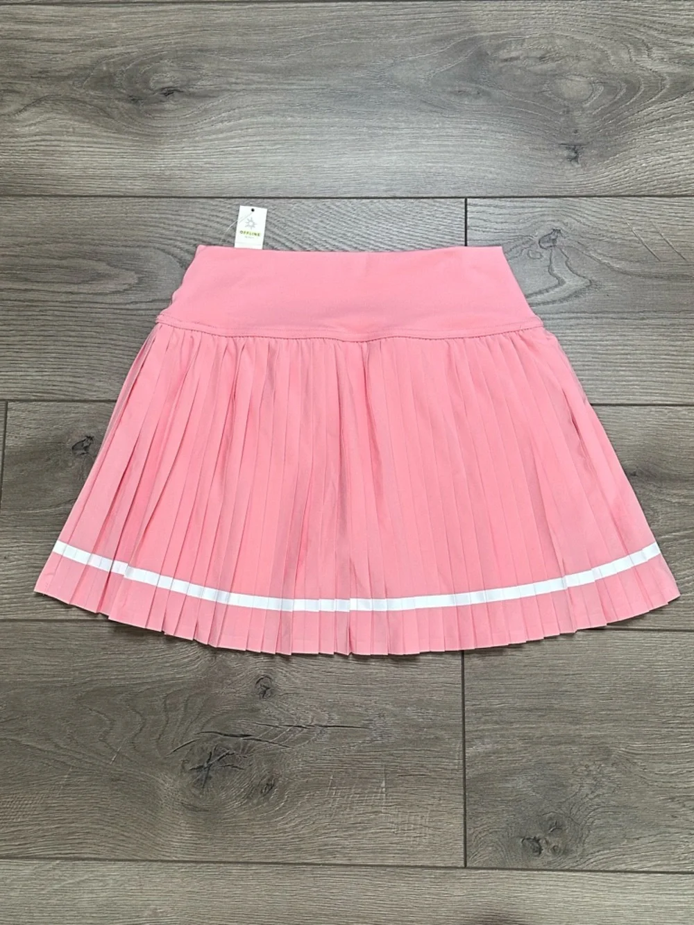 Aerie Offline All Aces Pleated High Rise Pocket Tennis Skirt Skort Pink Small